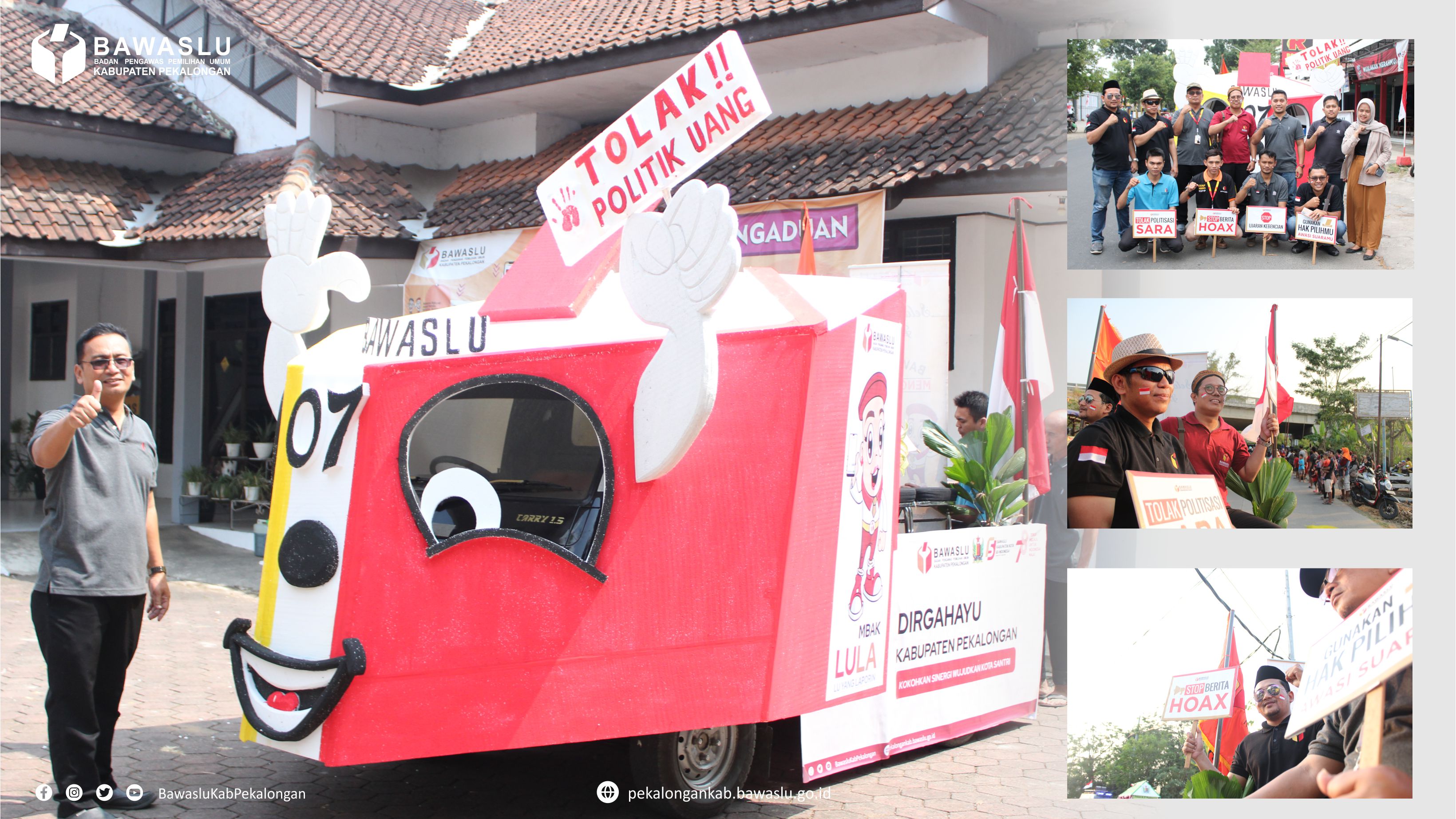 Semarakkan Pawai Mobil Hias, Bawaslu Ajak Masyarakat Tolak Politik Uang