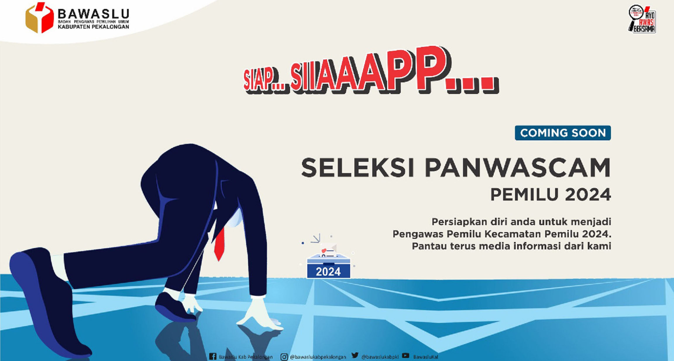 Pendaftaran Panwaslu Kecamatan Segera Dibuka. Catat Tanggalnya!!