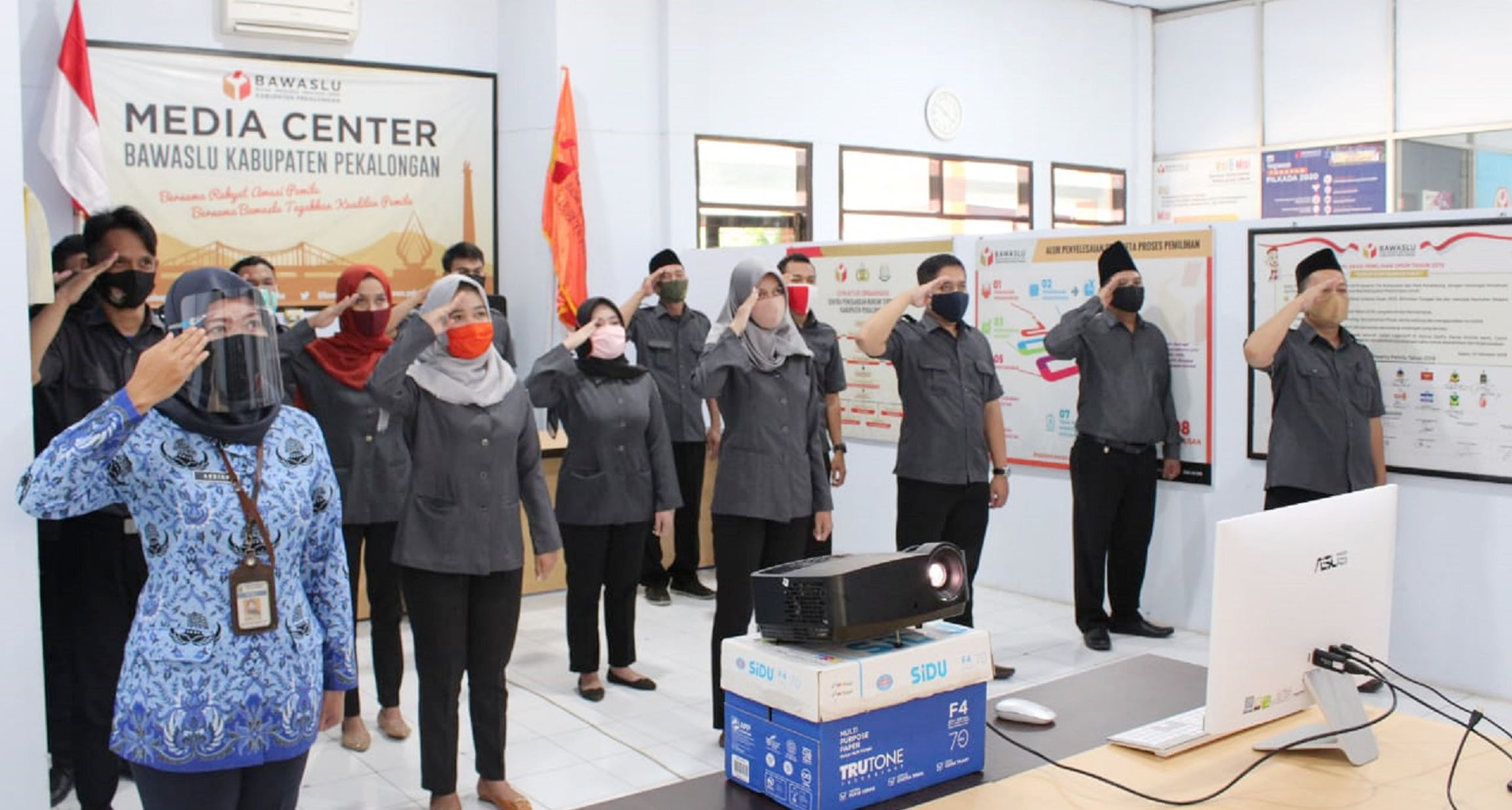 BAWASLU IKUTI UPACARA PERINGATAN HUT RI KE-75 VIRTUAL