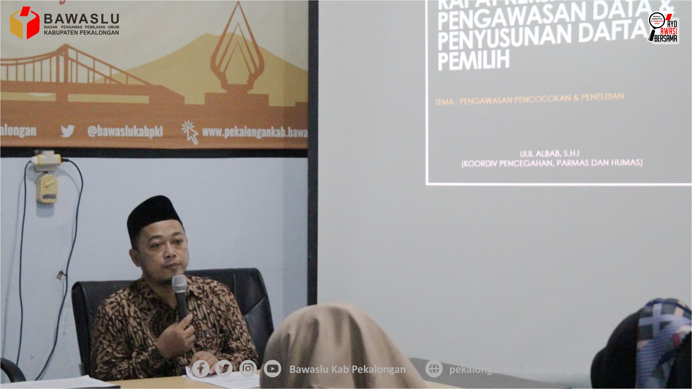 UNDANG PANWASCAM, BAWASLU BERIKAN PEMBEKALAN COKLIT