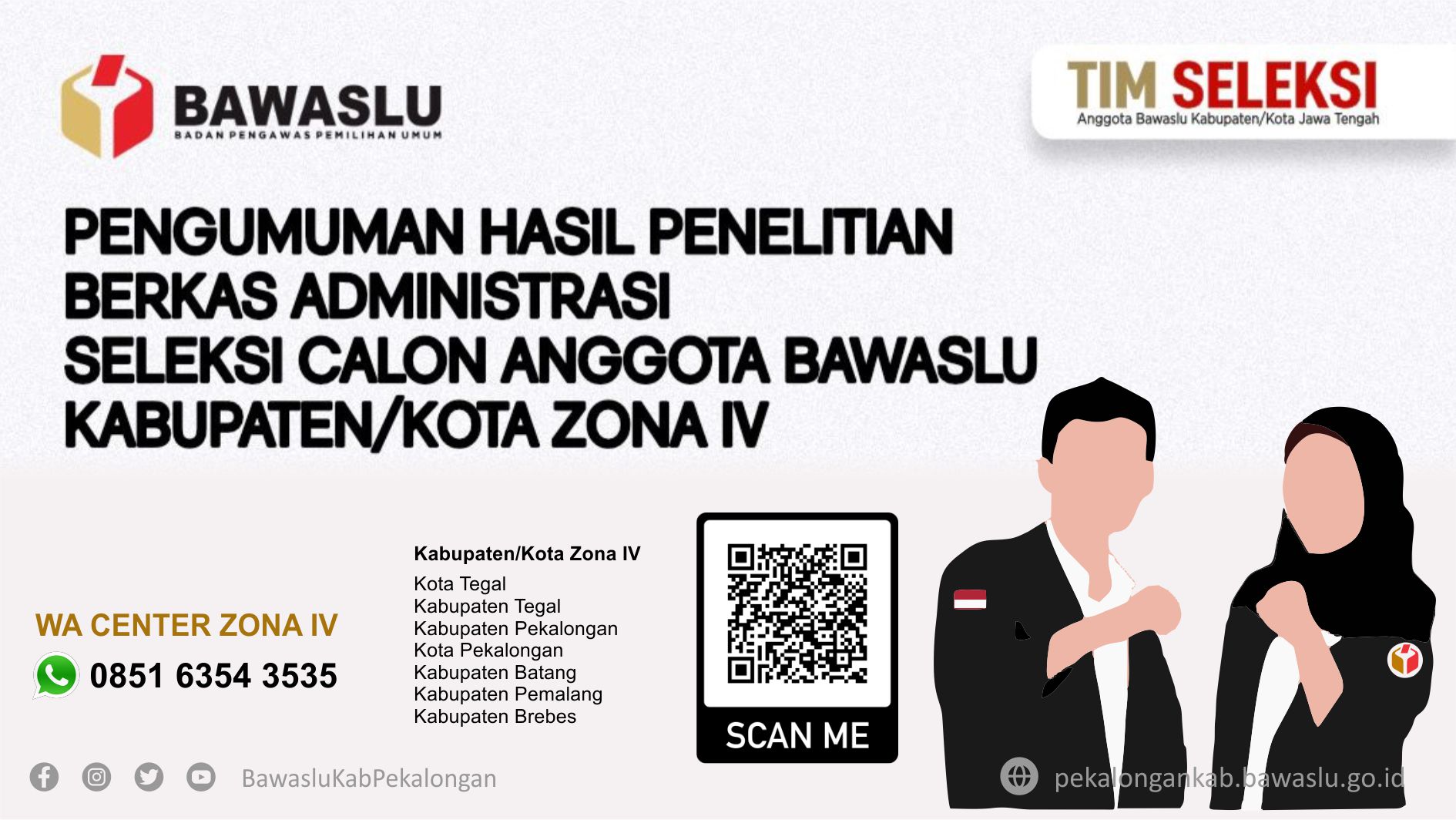 Pengumuman Lolos Administrasi Bawaslu Zona IV