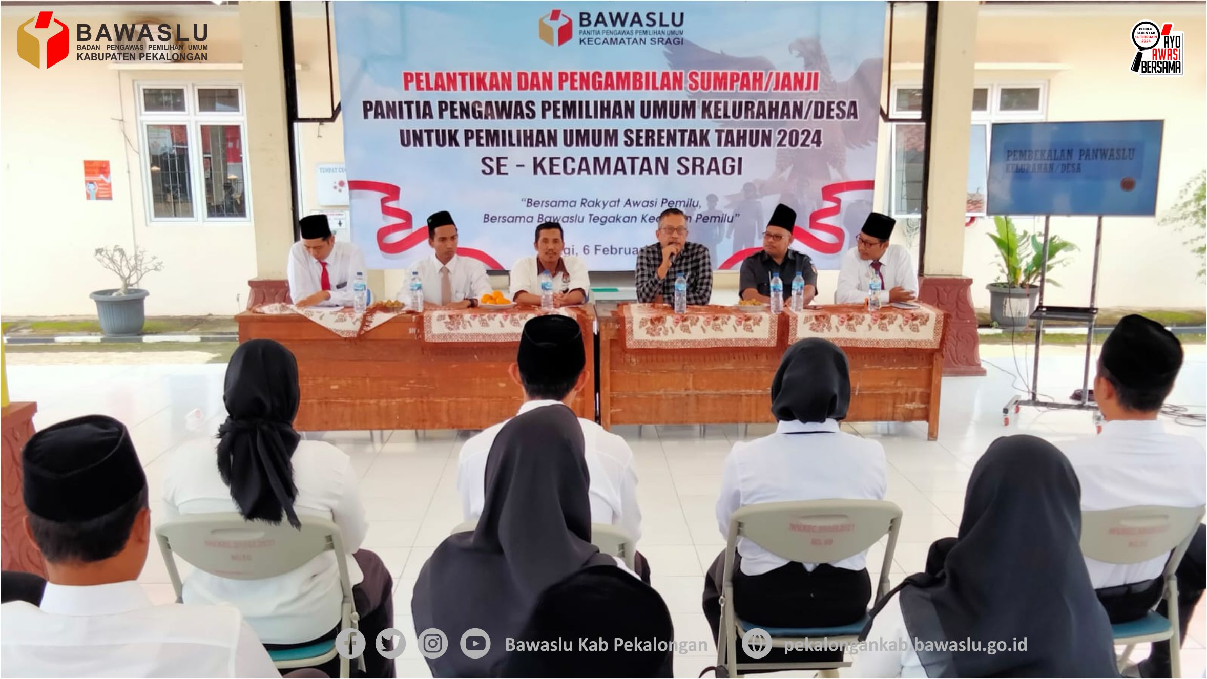 Resmi dilantik, 285 Panwaslu Desa Garda Terdepan Pengawas Pemilu