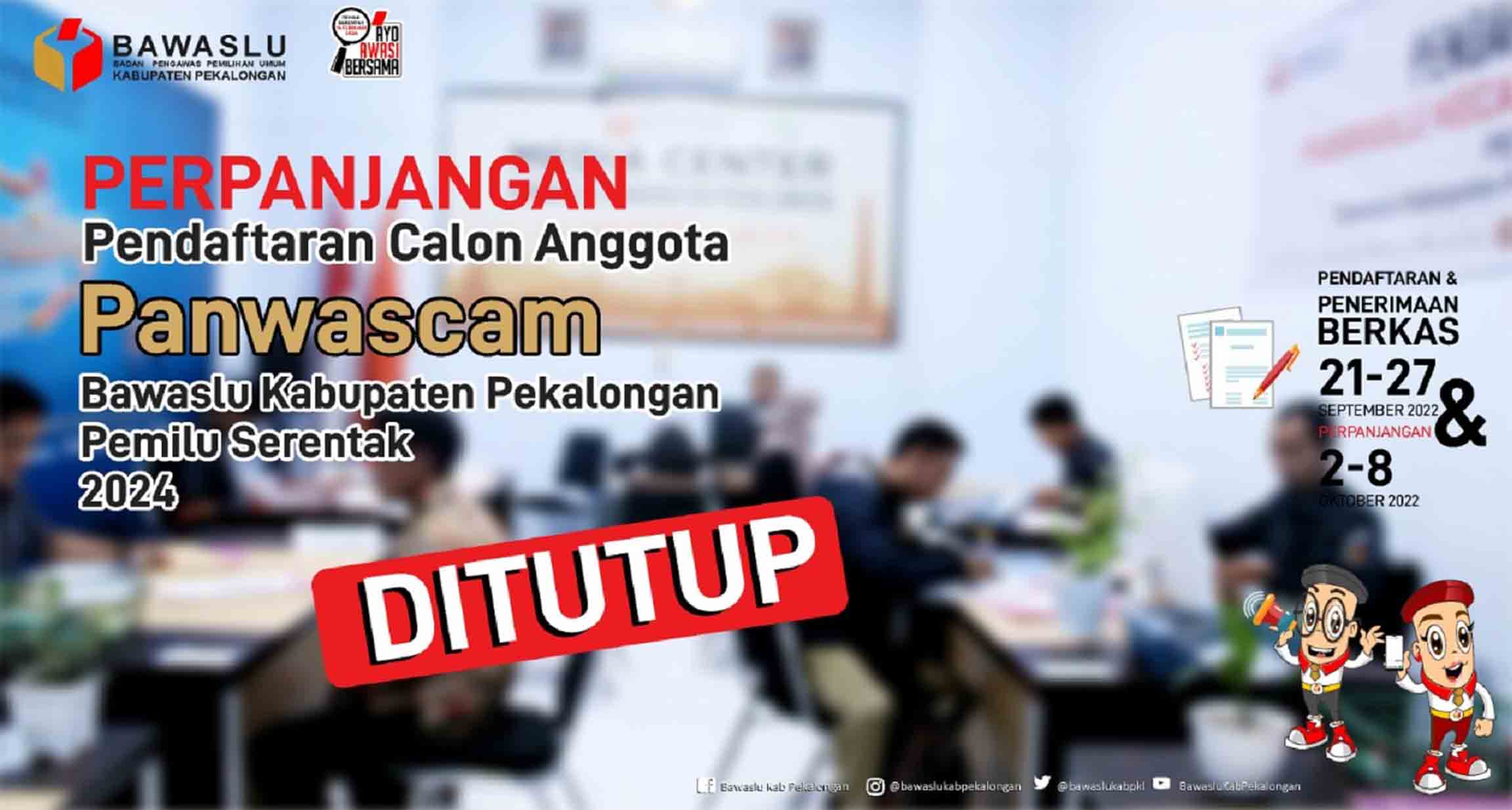 HARI TERAKHIR PERPANJANGAN PENDAFTARAN PANWASCAM, MASYARAKAT ANTUSIAS