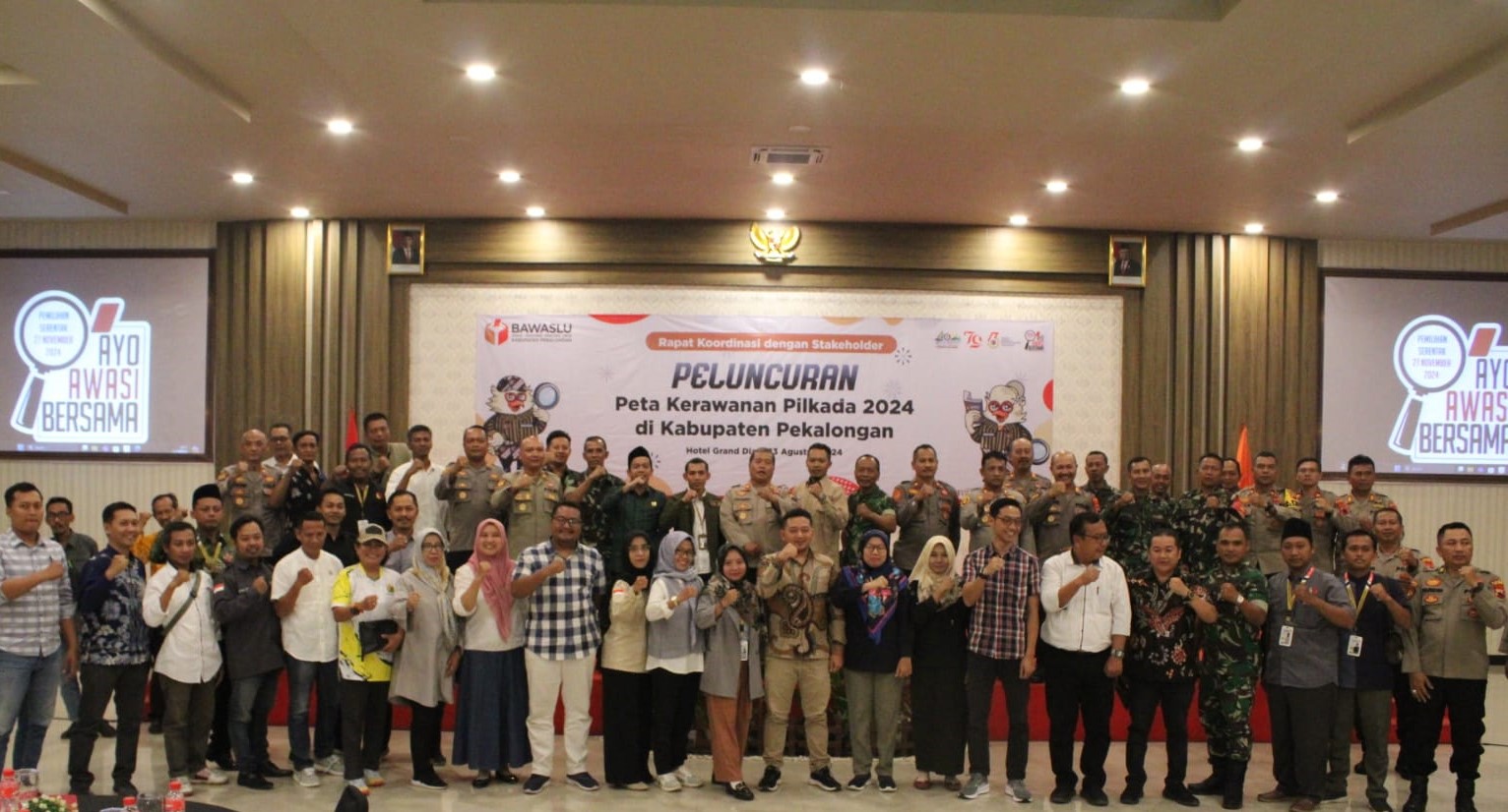 Peluncuran Peta Kerawanan Pilkada Kab Pekalongan