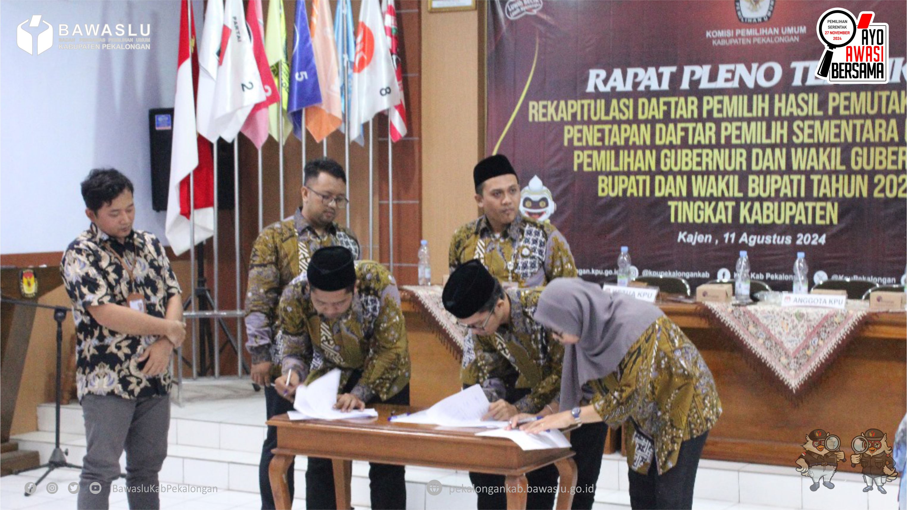 Pengawasan  Rapat Pleno Terbuka Rekapitulasi Daftar Pemilih Hasil Pemutakhiran dan Penetapan Daftar Pemilih Sementara (DPS)