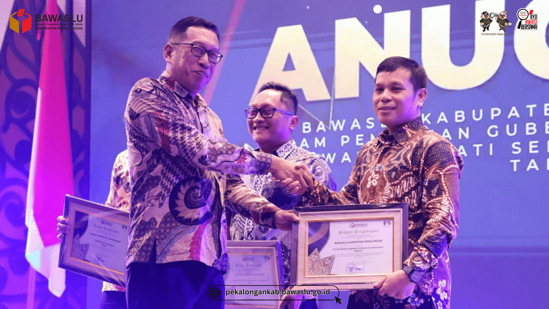 Bawaslu Kabupaten Pekalongan Raih Penghargaan Pengelolaan Barang Dugaan Pelanggaran Terbaik