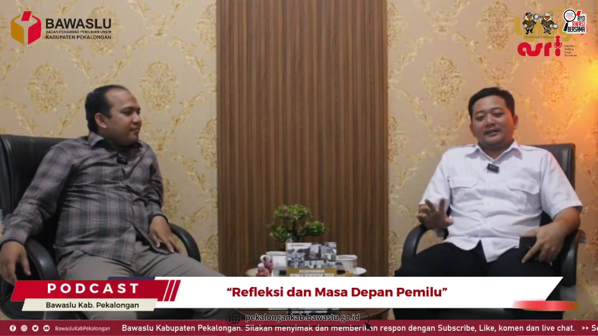 Podcast Linggo Asri edisi ke-7 dengan narasumber Ayon Dinianto, Dosen hukum Tatanegara UIN KH Abdurrahman Wahid Pekalongan yang dipandu oleh Budi Nur Hadi Wibowo, S.IP., Anggota Bawaslu Kabupaten Pekalongan