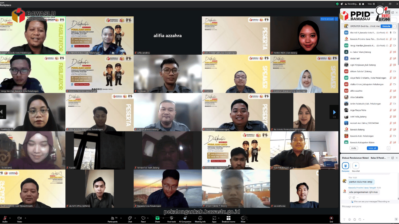 Tangkapan Layar Zoom Meeting