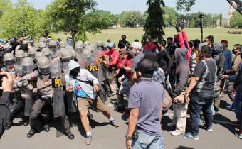 ANTISIPASI ANARKI PILKADA, POLRES GELAR LATIHAN