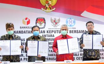 Bawaslu, KPU, KPI, dan Dewan Pers Bentuk Gugus Tugas Pengawasan Kampanye Pilkada 2020 di Media Massa