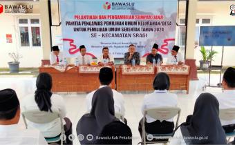 Resmi dilantik, 285 Panwaslu Desa Garda Terdepan Pengawas Pemilu