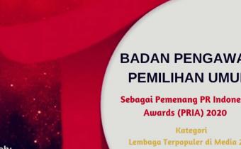 Bawaslu Kembali Raih Penghargaan Lembaga Terpopuler di Media dari PR Indonesia