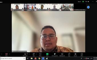Ketua Bawaslu Rahmat Bagja saat Peluncuran dan Pengenalan LMS Bawaslu: Transformasi Pembelajaran Berbasis Teknologi, secara daring pada Rabu (28/5/2025)